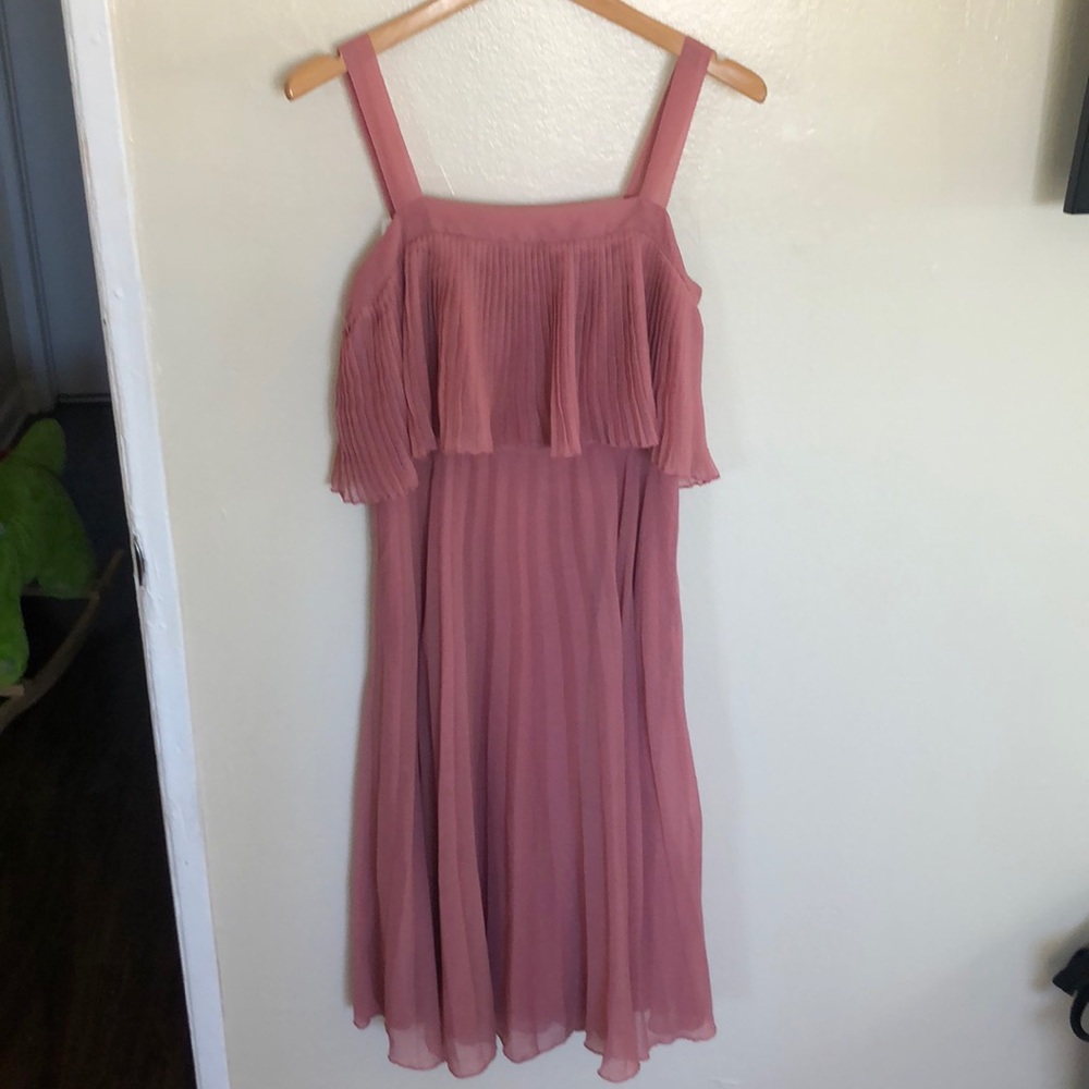 Pink ruffled dress